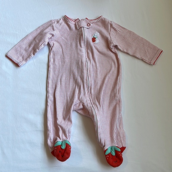 Carter's Pajamas Carters Baby Girl Strawberry Footed Pajamas Size 3